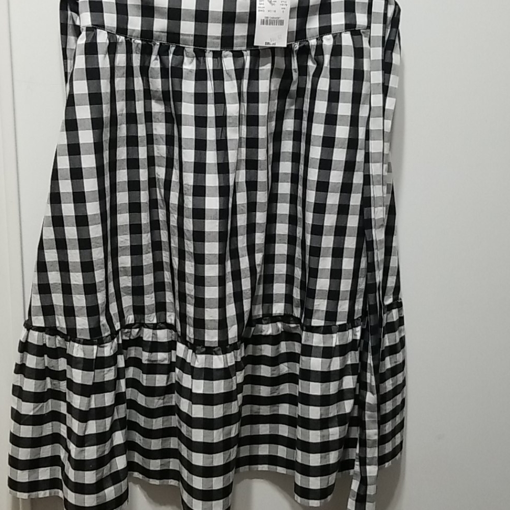 Gingham high waisted skirt